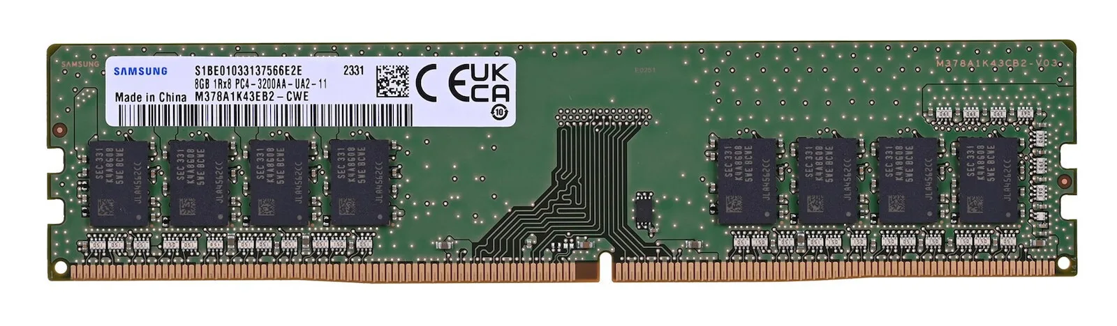 Samsung DDR4 με Module 1x8GB και Ταχύτητα 3200 για Desktop M378A1K43EB2-CWE - Image 1