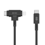 Targus Regular USB to Lightning / Type-C Cable Μαύρο 1.5m