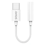 Savio AK-52 Μετατροπέας USB-C male σε 3.5mm female Λευκό 1τμχ