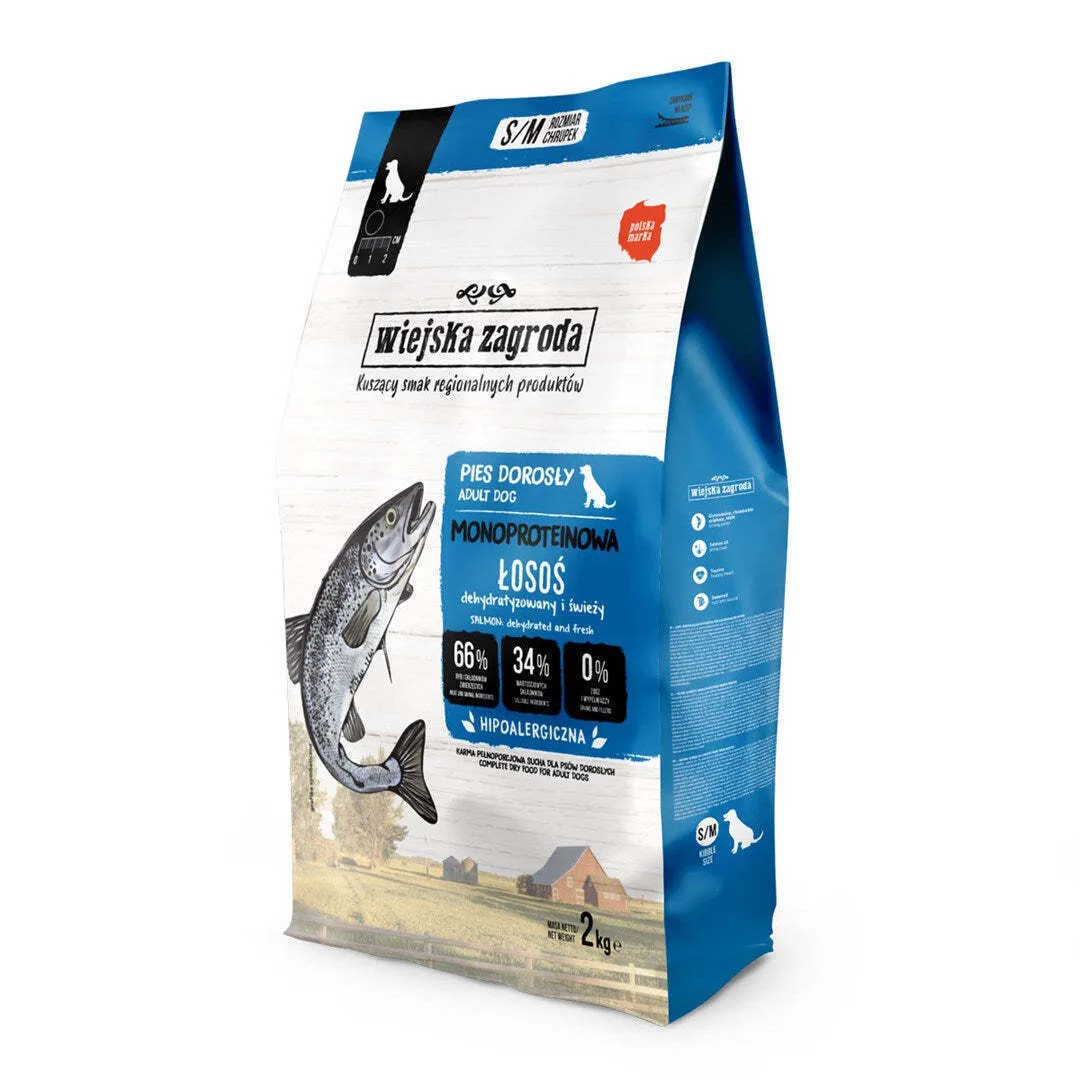 20241209101745_d99f9f31 Wiejska Zagroda 2kg Ξηρά Τροφή χωρίς Σιτηρά & Γλουτένη για Ενήλικους Σκύλους με Σολομό - Image 1