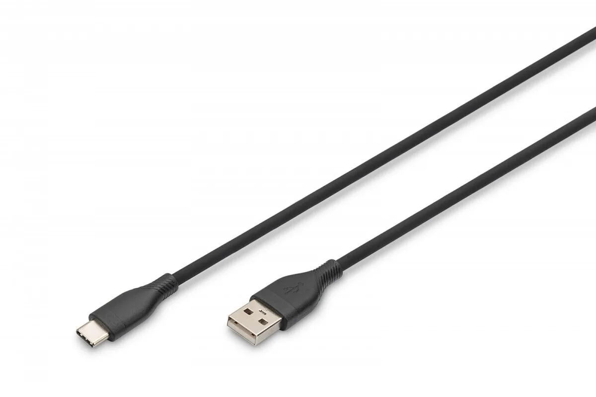 20241209164814_digitus_usb_2_0_cable_usb_c_male_usb_a_usb_c_mayro_1m_ak_300340_010_s Digitus USB 2.0 Cable USB-C male - USB-A 60W Μαύρο 1m AK-300340-010-S - Image 1