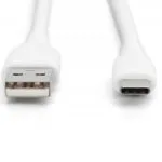 Digitus USB 2.0 Cable USB-C male - USB-A / USB-C 60W Λευκό 1m AK-300340-010-W