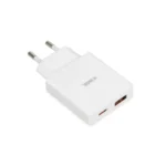 iBox Φορτιστής Χωρίς Καλώδιο GaN με Θύρα USB-A και Θύρα USB-C 30W Power Delivery / Quick Charge 3.0 Λευκός (C-43)