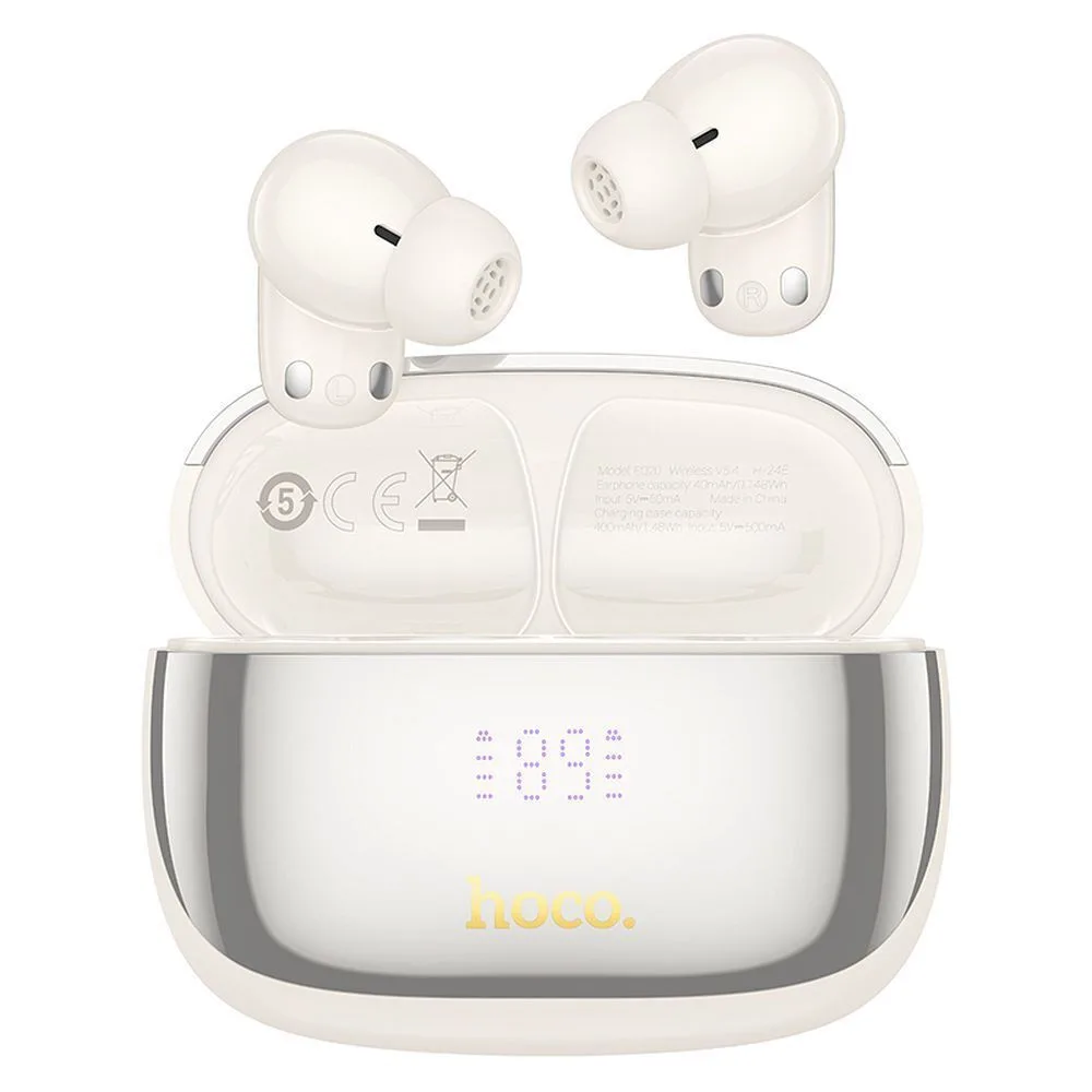 20241211151617_cf6f80fb Hoco EQ20 In-ear Bluetooth Handsfree Ακουστικά με Θήκη Φόρτισης Λευκά - Image 1