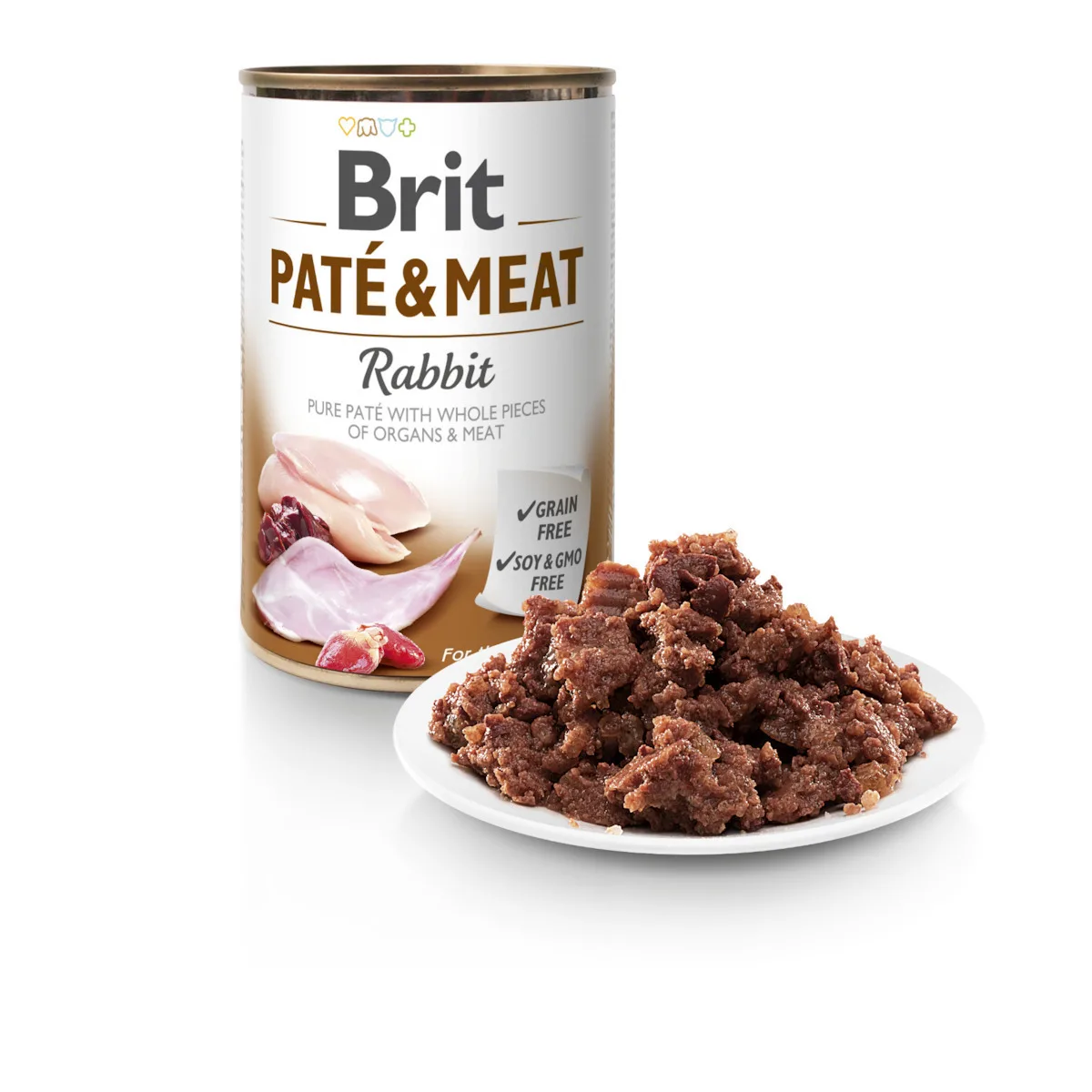 20241213155202_d4223452 Brit Paté & Meat Υγρή Τροφή Σκύλων σε Κονσέρβα με Κουνέλι χωρίς Σιτηρά 400gr - Image 1