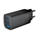 Gembird Φορτιστής Χωρίς Καλώδιο GaN με Θύρα USB-A και 2 Θύρες USB-C 65W Μαύρος (TA-UC-PDQC65-01-BK)