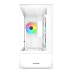 Sharkoon MK6 RGB Micro Tower Κουτί Υπολογιστή με Πλαϊνό Παράθυρο Λευκό