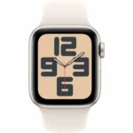 Apple Watch SE 2024 Aluminium 40mm Αδιάβροχο με Παλμογράφο (Starlight με Starlight Sport Band - M/L)