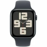 Apple Watch SE 2024 Aluminium 44mm Αδιάβροχο με Παλμογράφο (Midnight με Midnight Sport Band - S/M)