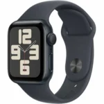 Apple Watch SE 2024 Aluminium 40mm Αδιάβροχο με Παλμογράφο (Midnight με Midnight Sport Band - S/M)