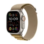Apple Watch Ultra 2 2024 Titanium 49mm Αδιάβροχο με eSIM και Παλμογράφο (Natural με Tan Alpine Loop - Medium)