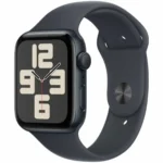 Apple Watch SE 2024 Aluminium 44mm Αδιάβροχο με Παλμογράφο (Midnight με Midnight Sport Band - S/M)