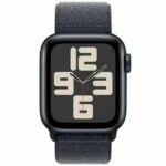 Apple Watch SE 2024 Aluminium 40mm Αδιάβροχο με Παλμογράφο (Midnight με Ink Sport Loop)