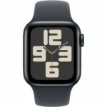 Apple Watch SE 2024 Aluminium 40mm Αδιάβροχο με Παλμογράφο (Midnight με Midnight Sport Band - M/L)