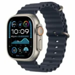 Apple Watch Ultra 2 2024 Titanium 49mm Αδιάβροχο με eSIM και Παλμογράφο (Natural με Navy Ocean Band)