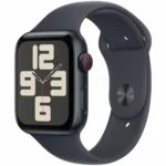 Apple Watch SE 2024 Cellular Aluminium 44mm Αδιάβροχο με eSIM και Παλμογράφο (Midnight Sport Band - M/L)