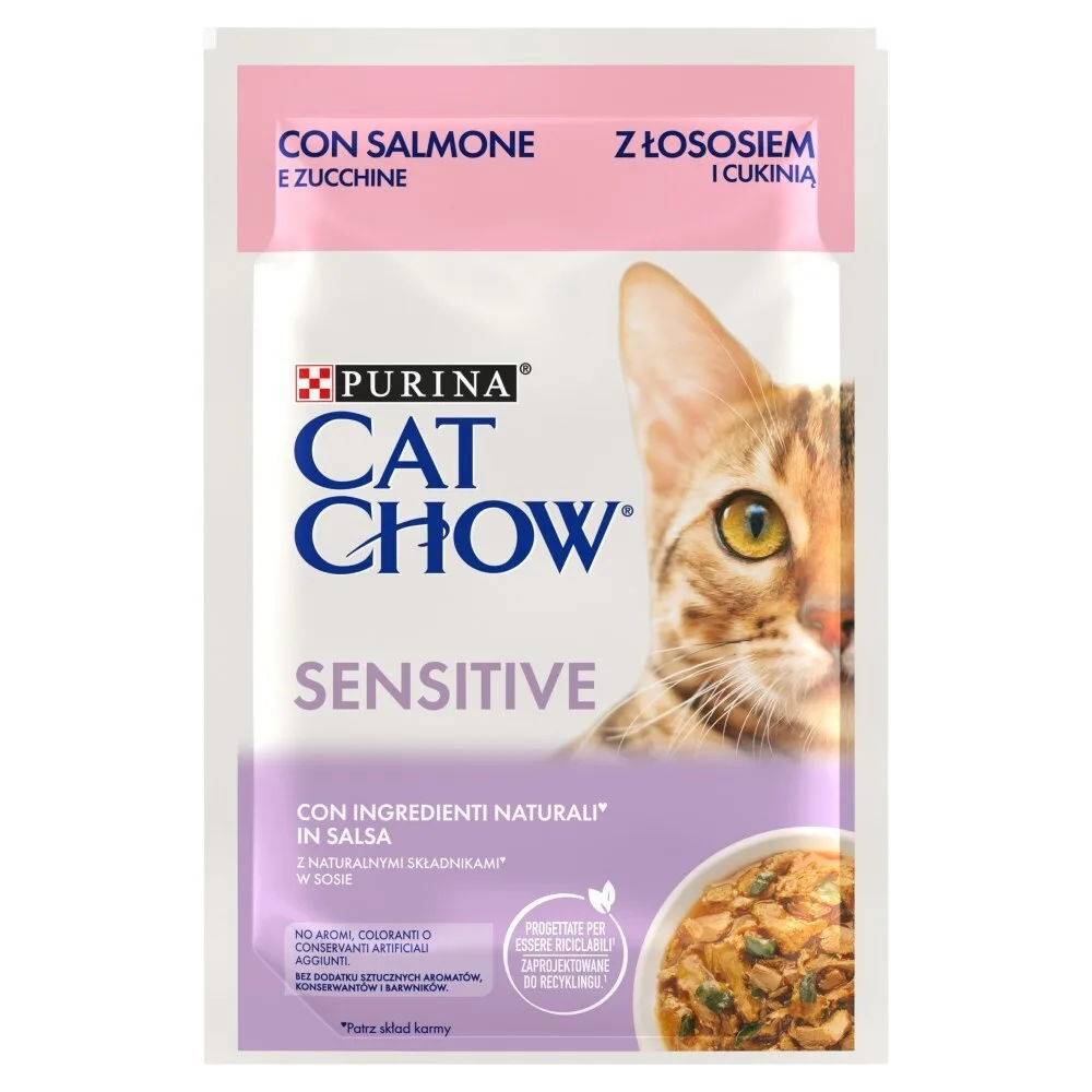 20241219125850_8584b01d Cat Chow Υγρή Τροφή για Ενήλικες Γάτες σε Φακελάκι με Σολομό 85gr - Image 1