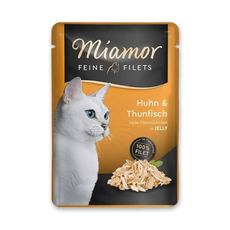 20241219130103_570f6df4 Miamor Feine Filets Jelly Υγρή Τροφή για Ενήλικες Γάτες σε Φακελάκι με Κοτόπουλο και Τόνο 100gr - Image 1