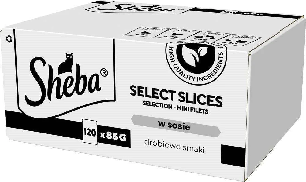 20241219130112_sheba_sheba_selection_select_slices_drobiowe_smaki_w_sosie_mokra_karma_dla_kota_120x85g Υγρή Τροφή για Ενήλικες Γάτες σε Φακελάκι με Πουλερικά 85gr - Image 1