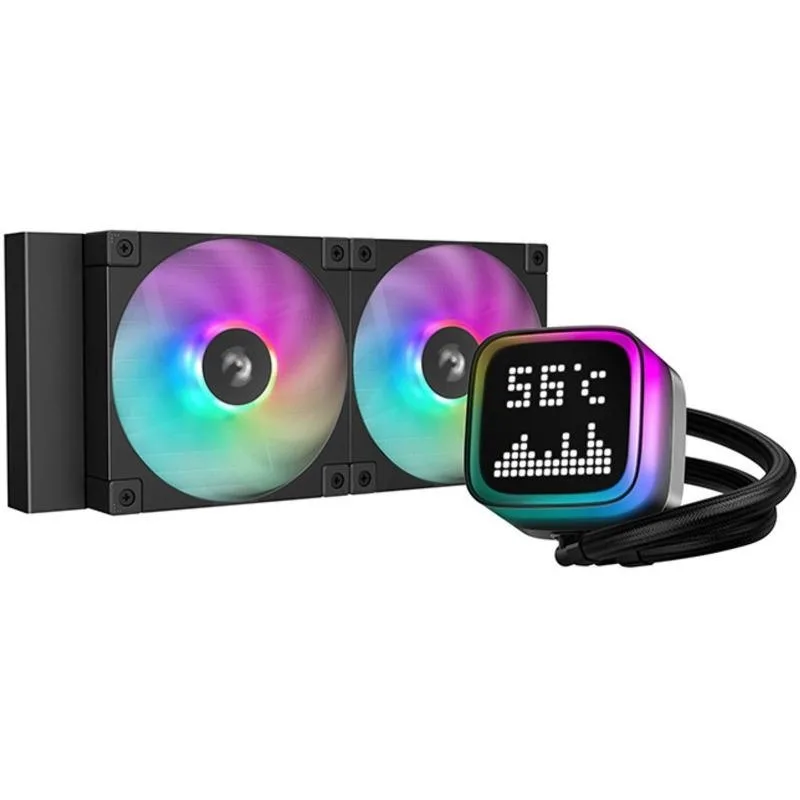Deepcool LP240 Υδρόψυξη Επεξεργαστή Διπλού Ανεμιστήρα 120mm για Socket AM4/AM5/1700/1200/115x με ARGB Φωτισμό - Image 1