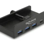 DeLock USB 3.0 Hub 4 Θυρών με σύνδεση USB-C (64284)