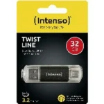 Intenso Twist Line 32GB USB 2.0 Stick με σύνδεση USB-A & USB-C Γκρι