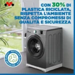 Meliconi Wash 656146 Βάση Πλυντηρίου/Στεγνωτηρίου από Πλαστικό με Ρόδες