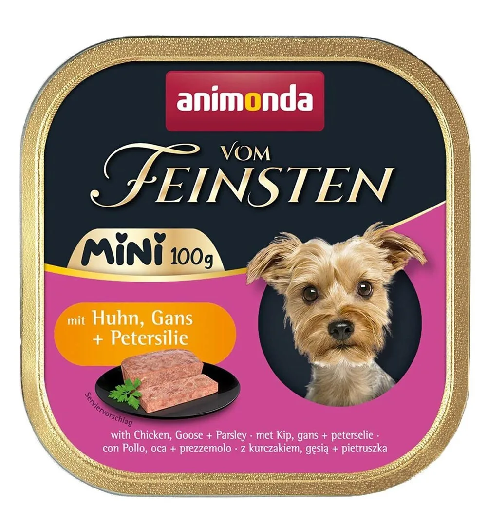 Animonda Vom Feinsten Υγρή Τροφή Σκύλων σε Ταψάκι με Κοτόπουλο χωρίς Σιτηρά & Γλουτένη 100gr - Image 1