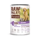 VetExpert Raw Paleo Υγρή Τροφή για Κουτάβια σε Κονσέρβα με Πάπια και Αγριογούρουνο χωρίς Σιτηρά & Γλουτένη 400gr