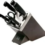 Zwilling J.A. Henckels Vier Sterne Σετ Μαχαίρια με Βάση από Ανοξείδωτο Ατσάλι 7τμχ