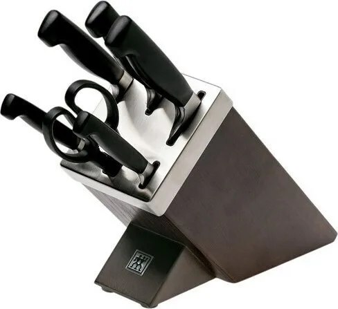 Zwilling J.A. Henckels Vier Sterne Σετ Μαχαίρια με Βάση από Ανοξείδωτο Ατσάλι 7τμχ - Image 1