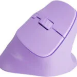 Natec Crake 2 Ασύρματο Εργονομικό Bluetooth Vertical Ποντίκι Μωβ