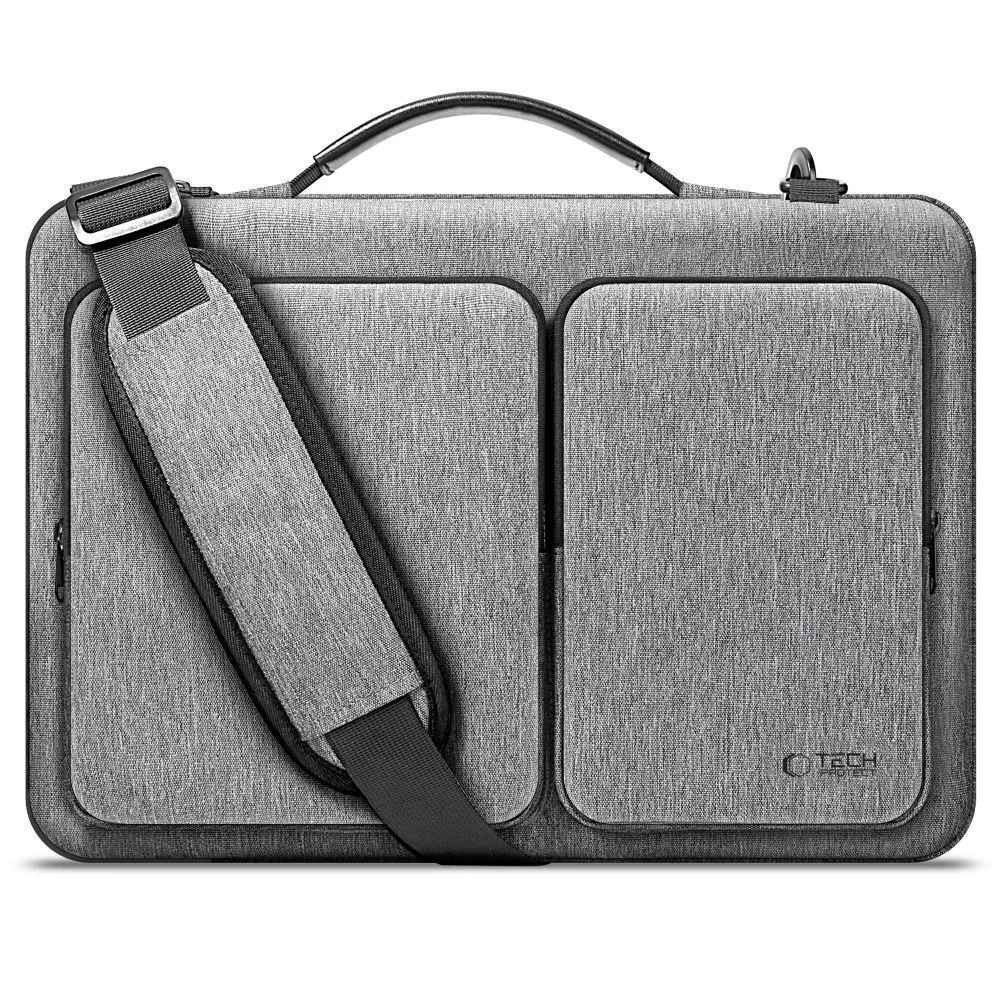 20250103091715_p510_waterproof_oxford_cloth_laptop_handbag_15_16_inch_grey Tech-Protect Defender Τσάντα Ώμου / Χειρός για Laptop 16" Crayon Grey - Image 1