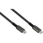 Digitus USB 2.0 Cable USB-C male - USB-C 240W Γκρι 1m GM-426146