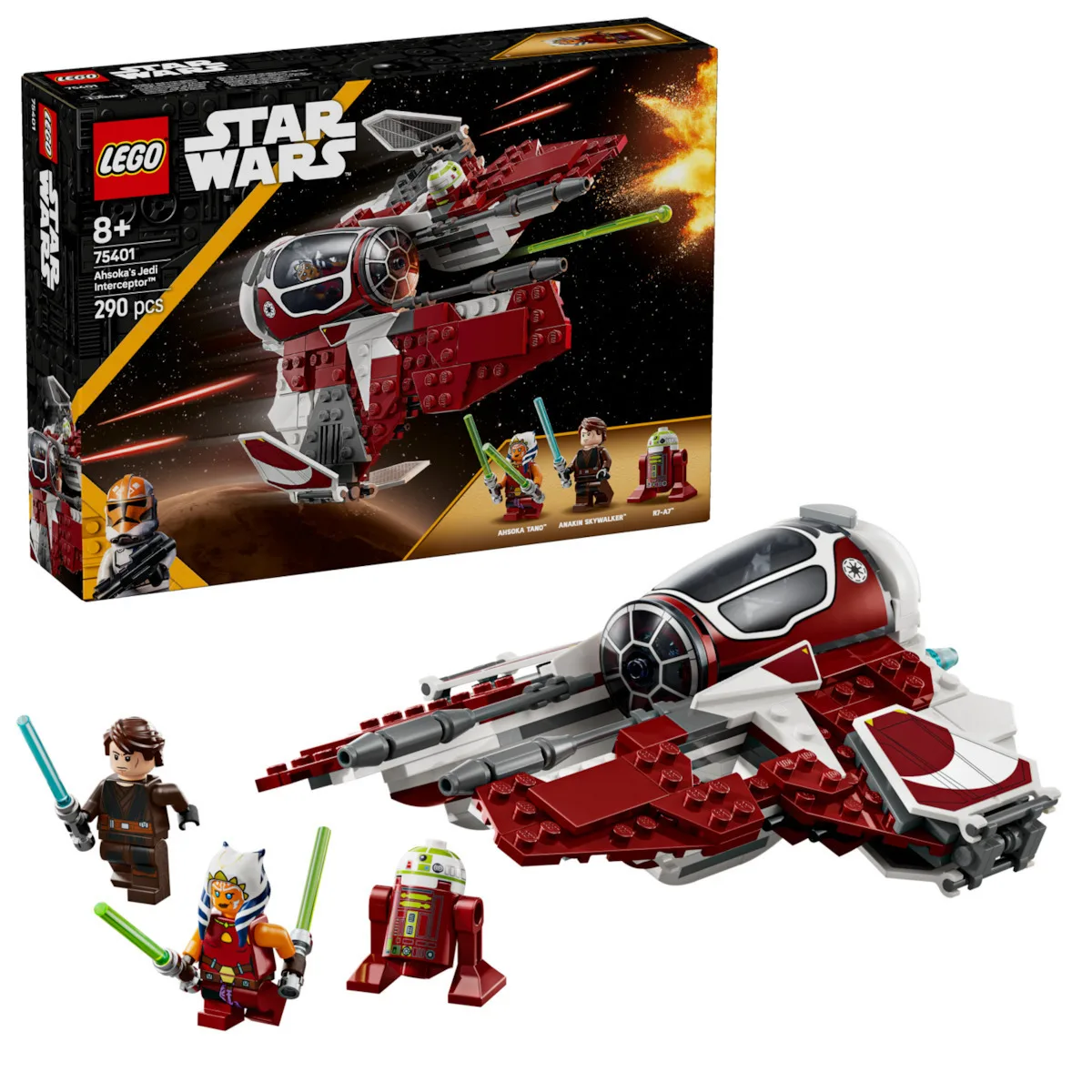 LEGO Disney Ahsoka's Jedi Interceptor για 8+ Ετών 290τμχ 75401 - Image 1