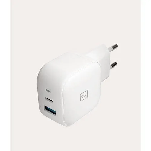 20250107122439_tucano_fortistis_choris_kalodio_gan_me_thyra_usb_a_kai_thyra_usb_c_65w_power_delivery_quick_charge_3_0_leykos_gan38 Tucano Φορτιστής Χωρίς Καλώδιο GaN με Θύρα USB-A και Θύρα USB-C 65W Power Delivery / Quick Charge 3.0 Λευκός (GAN38) - Image 1