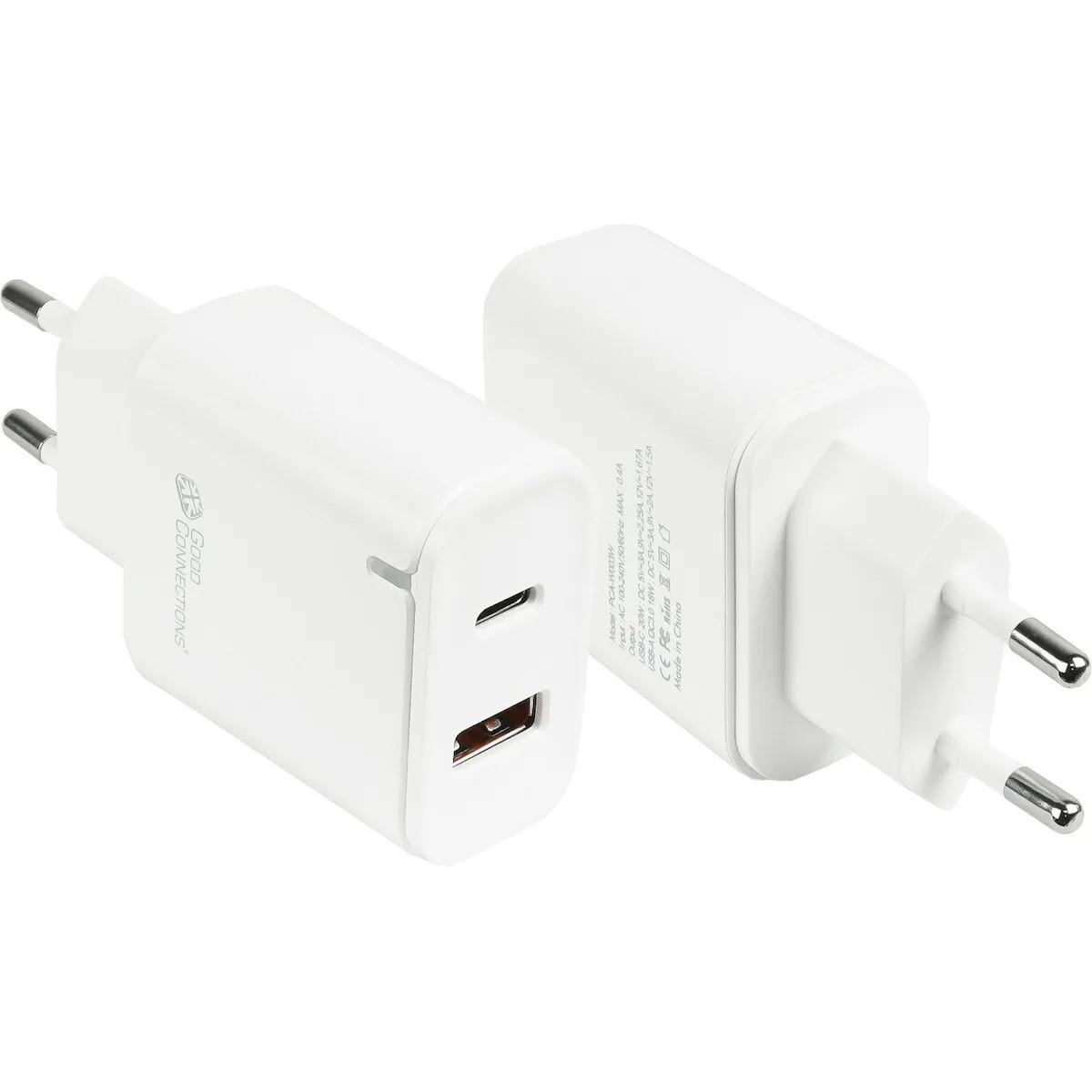 20250107122626_good_connections_fortistis_choris_kalodio_me_thyra_usb_a_kai_thyra_usb_c_20w_power_delivery_leykos_pca_w003w Good Connections Φορτιστής Χωρίς Καλώδιο με Θύρα USB-A και Θύρα USB-C 20W Power Delivery Λευκός (PCA-W003W) - Image 1