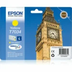 Epson T7034L Γνήσιο Μελάνι Εκτυπωτή InkJet Κίτρινο (C13T70344010)
