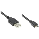 Good Connections Regular USB 2.0 to micro USB Cable Μαύρο 1m (2510-MB01) 1τμχ