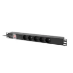 Lanberg Πολύπριζο 5 Θέσεων με Καλώδιο 2m PDU-05E-0200-BK