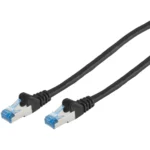 S/FTP Cat.6a Καλώδιο Δικτύου Ethernet 0.5m Μαύρο 1τμχ (GM-262907)
