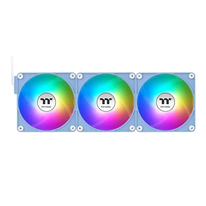 Thermaltake CT120 EX Case Fan με ARGB Φωτισμό και Σύνδεση 4-Pin PWM 3τμχ Hydrangea Blue - Image 1