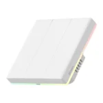 Sonoff T5EU3C Χωνευτός Διακόπτης Τοίχου Αφής Wi-Fi Διπλός με Πλαίσιο Λευκός