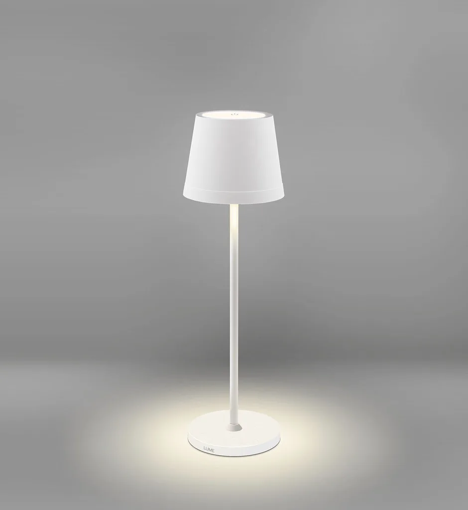 20250109161331_century_portatif_led_me_leyko_kapelo_kai_vasi_lmpb_023827 Century Πορτατίφ LED με Λευκό Καπέλο και Βάση LMPB-023827 - Image 1
