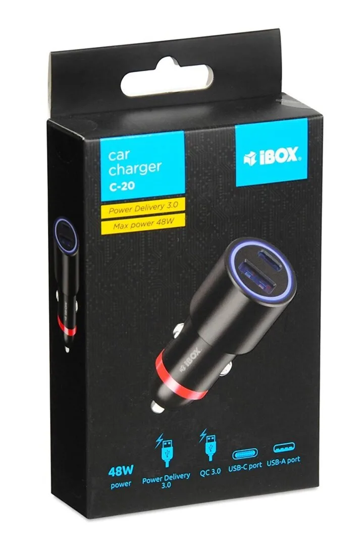 20250110163124_2ba8a29b iBox Φορτιστής Αυτοκινήτου 48W 5A με Θύρες: 2xUSB Μαύρος ICC20 - Image 1