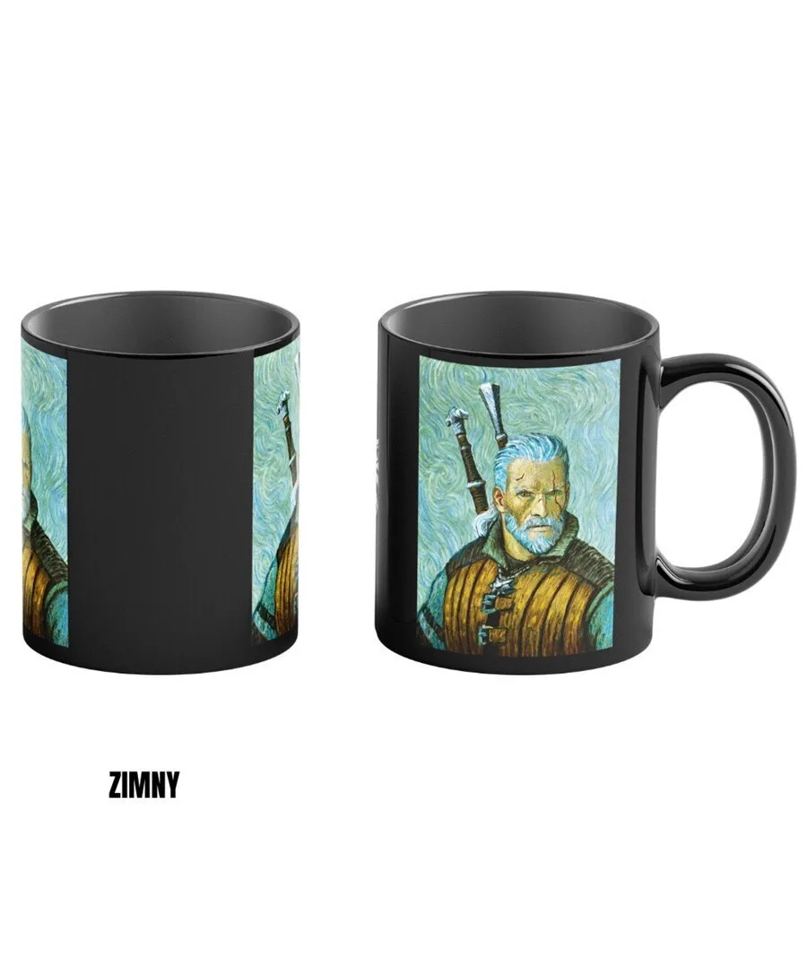 Thermoactive Mug Good Loot Game Art Chronicles Witcher Wiedmin Geralt & Vincent Van Gogh - Image 1