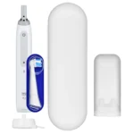 Oral-B iO Series 4 Ηλεκτρική Οδοντόβουρτσα με Χρονομετρητή, Αισθητήρα Πίεσης και Θήκη Ταξιδίου Quite White