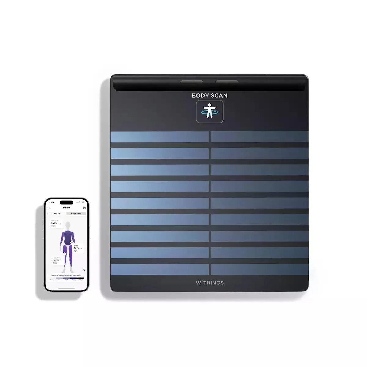 20250114145402_6582feed Withings Body Ψηφιακή Ζυγαριά με Λιπομετρητή Λευκή - Image 1
