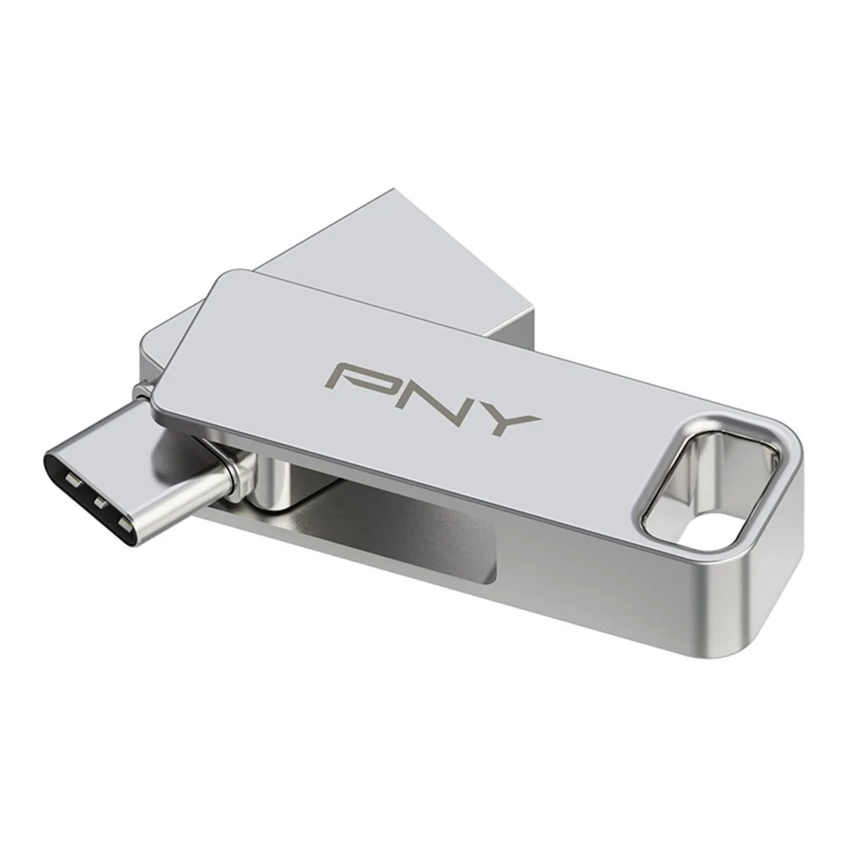 20250115114709_pny_duo_link_128gb_usb_3_2_stick_me_syndesi_usb_a_usb_c_asimi PNY Duo Link 128GB USB 3.2 Stick με σύνδεση USB-A & USB-C Ασημί - Image 1