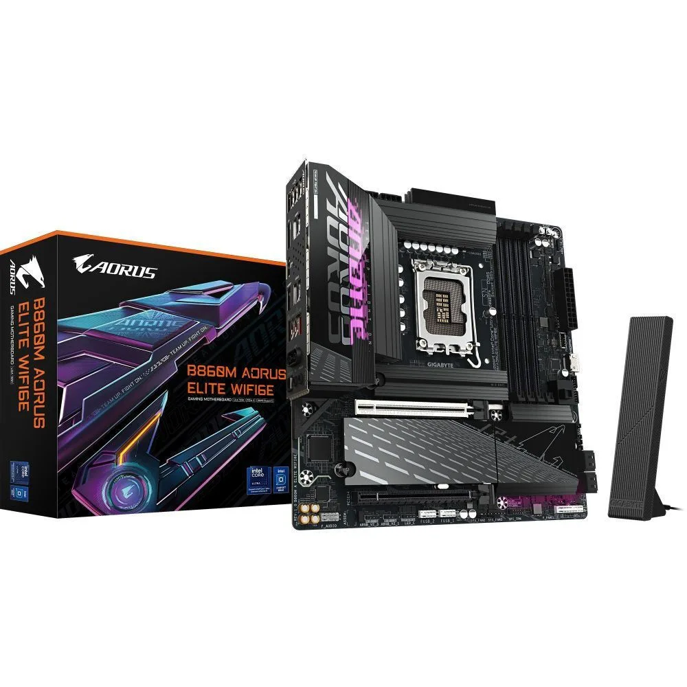 Gigabyte B860M Aorus Elite WIFI6E Motherboard Micro ATX με Intel 1851 Socket - Image 1